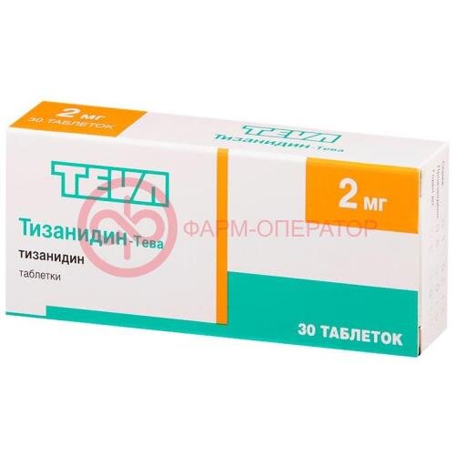 Тизанидин-тева таблетки 2мг №30