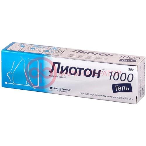 Лиотон 1000 гель для наружного применения 1000ме/г 30г