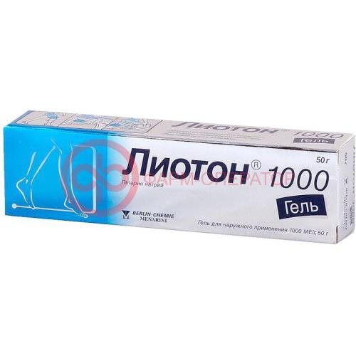 Лиотон 1000 гель для наружного применения 1000ме/г 50г